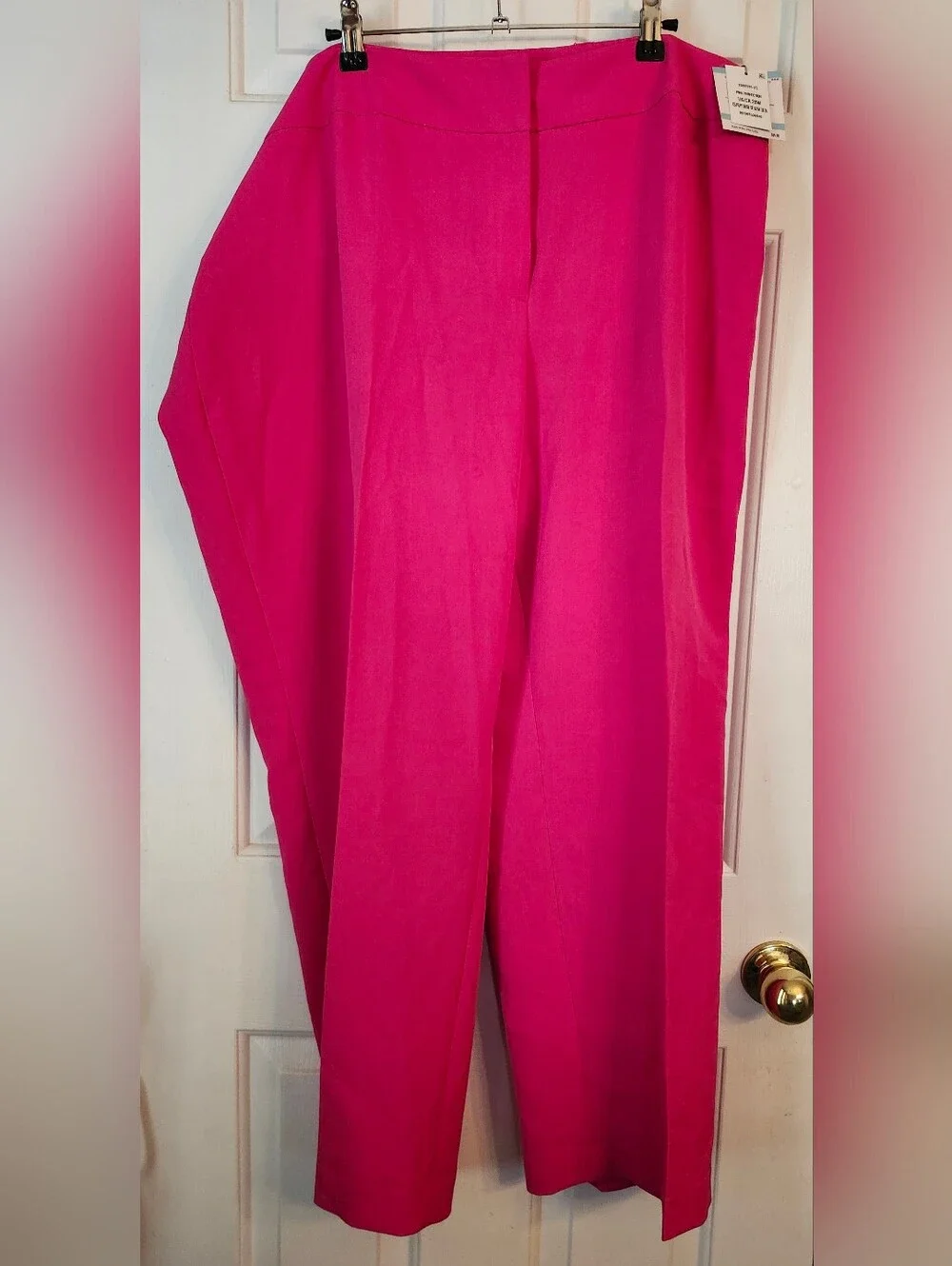 NEW Hot Pink Women's High-Waist Wide-Leg Pants Kasper 20W Macy's Retail:$89.99 - Picture 4 of 15